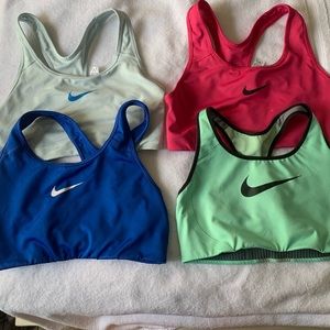 4 Nike Dry Fit Sports Bras Medium